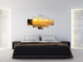 Obraz doliny w porannej mgle (125x70 cm)