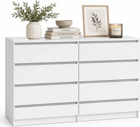 Biała Komoda Z Szufladami H9-P30