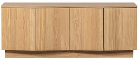Szafka pod TV z litego drewna dębowego w naturalnym kolorze 133x52x45 cm Zuma – WOOOD