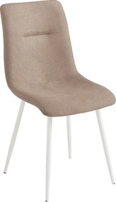 Komplet 2 krzeseł "Nymara" w kolorze gołębiej szarości z białą ramą cm 45x59 90h