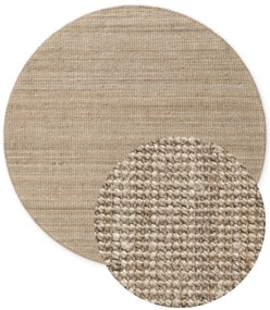 Dywan naturalny jutowy ręcznie tkany Boucle brązowo-szary 160 cm x 160 cm
