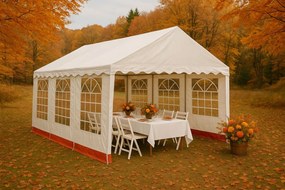 Namiot ogrodowy imprezowy 6×4 m, biały, PVC 400 g/m²