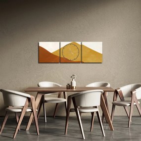 Obraz - Góry akwarelowe N⁰1 (z zegarem) (90x30 cm)