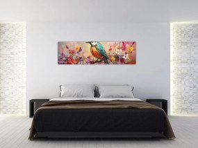 Obraz - Malowanie ptaka (170x50 cm)