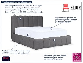 Ciemnoszare łóżko chmurka z pojemnikiem 5 rozmiarów W5-W63