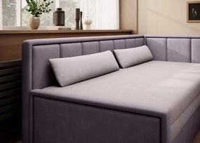 Sofa rozkładana z funkcją spania FULGEO fioletowa/różowa prawa ELTAP