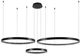 LED Żyrandol na lince 3xLED/19W/230V 3000K czarny