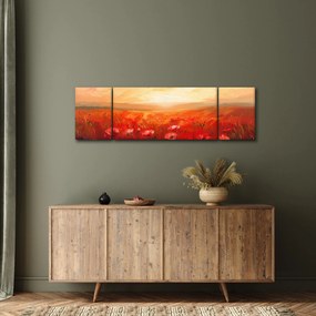 Obraz - Pole maków (170x50 cm)