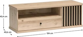 Stolik pod telewizor KOLI C-07, dąb artisan