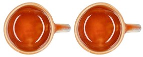 Pomarańczowe kamionkowe kubki na espresso zestaw 2 szt. 80 ml Styles – Villa Collection
