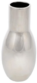 Wazon ceramiczny Belly, 9 x 21 x 9 cm, srebrny