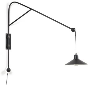 Czarny kinkiet ø 30 cm Eleazar – Kave Home