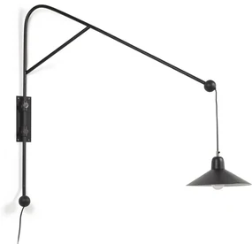 Czarny kinkiet ø 30 cm Eleazar – Kave Home