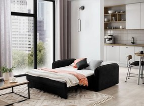 Rozkładana sofa 2-miejscowa LAINE, czarna