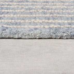 Jasnoniebieski wełniany dywan tkany ręcznie 80x150 cm Memphis Wool – Flair Rugs