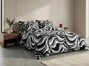 PrzytulneMieszkanie.pl PrzytulneMieszkanie.pl Pościel z mikropluszu ILLUSIONS czarno-szara Rozmiar pościeli: 70 x 90 cm | 140 x 200 cm