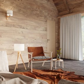 Lampa stojąca LEGNO 1 naturalne drewno/biała SOLLUX  LIGHTING