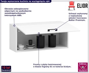 Biała szafka uchylna wisząca 80 cm A0-E97