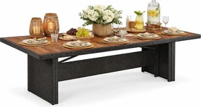 Sielski stół ogrodowy - brązowo R3-N73