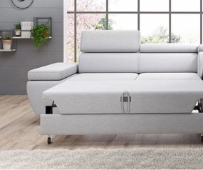 Narożnik MOLINA S układ L Prawostronny z funkcją spania w tkaninie CLOUD WERSAL