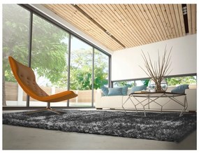 Antracytowy dywan 80x150 cm Aloe Liso – Universal