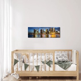 Obraz drapaczy chmur (z zegarem) (90x30 cm)