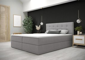BEDANTE Łóżko kontynentalne Fado 2 140x200 Cosmic 118, szary, pojemnik na pościel