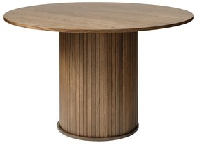 Okrągły stół w dekorze dębu ø 120 cm Nola – Unique Furniture