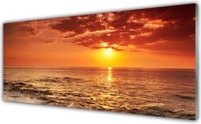 Panel Szklany Złota Godzina nad Oceanem