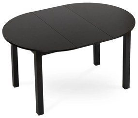Stół Okrągły Rozkładany HARRY 102-142 cm Czarny Nowoczesny