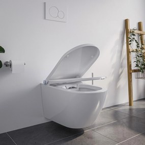 Toaleta myjąca Basic 1102 białaSpłukiwania Vortex 180° - Oświetlenie nocne