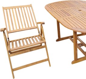 ATLAN - drewniane krzesło ogrodowe z regulacją - 2 GATUNEK