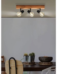 Lampa sufitowa w czarno-naturalnym kolorze 5x48 cm TOWNSHEND 3 – EGLO