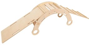 Huśtawka z litego drewna sosnowego w naturalnym kolorze 39x75x38 cm Montessori – Meowbaby