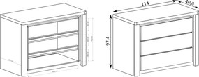 Komoda VARUS 114 cm do Salonu Sypialni Dąb