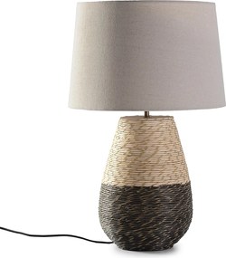 Lampa stołowa Botan z wikliny naturalnej, średnica 40,5 cm.