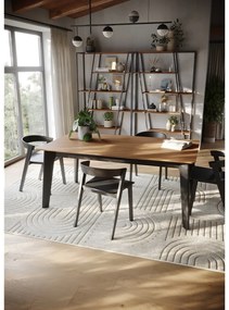 Rozkładany stół z blatem w dekorze orzecha 100x180 cm Shadow – TemaHome