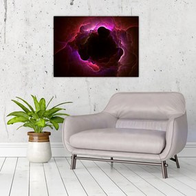 Obraz na szkle - abstrakcja chmur (70x50 cm)