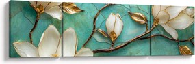 Obraz - 3D magnolie (170x50 cm)