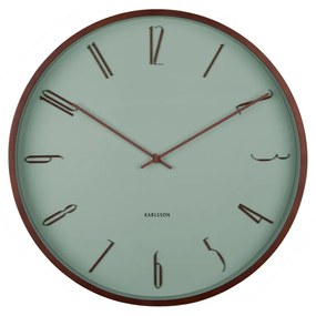 Karlsson 6014GR designerski zegar ścienny zielony,średnica  40 cm