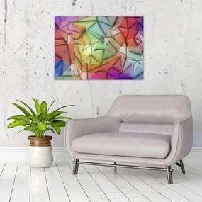 Obraz - Abstrakcja wielokątna (70x50 cm)
