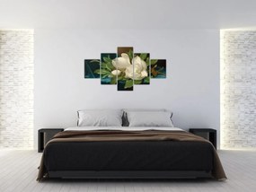 Obraz - Martin Johnson Heade, Giant Magnolias on a Blue Velvet Cloth, reprodukcje (125x70 cm)