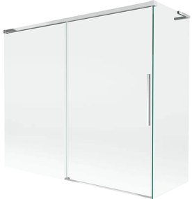 Mexen Rox L parawan nawannowy 2-skrzydłowy rozsuwany 180 + 80 x 150 cm, transparent, chrom - 8C9L-180-080-01-00