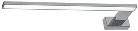 Srebrny kinkiet LED łazienkowy prawostronny - N016-Faggi 45x12x4 cm