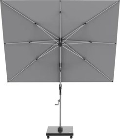 HYPERION 330 x 240 PRESTIGE - luksusowy huśtawkowy parasol ogrodowy z bocznym drążkiem : Kolor parasola - Jasnoszary