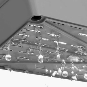 SongmicsHome Regał na kółkach SLIM, 4 poziomy, 12,5x40x86cm, szary