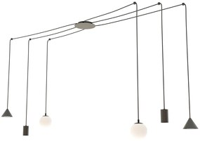 Czarna nowoczesna lampa pająk - 4X D132 P5-H68