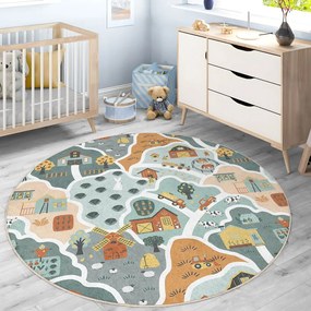Dziecięcy dywan do zabawy odpowiedni do prania ø80 cm Farmer's Life – Mila Home