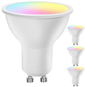Zestaw 4x ściemnialnych żarówek LED RGBW Smart GU10/4,9W/230V 2700-6500K - Aigostar
