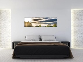 Obraz domku leśnego (170x50 cm)